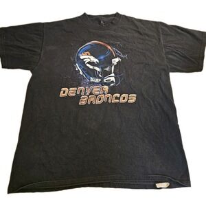 Vintage Denver Broncos Shirt Mens XL Black NFL Football Graphic Trench Ultra 90s